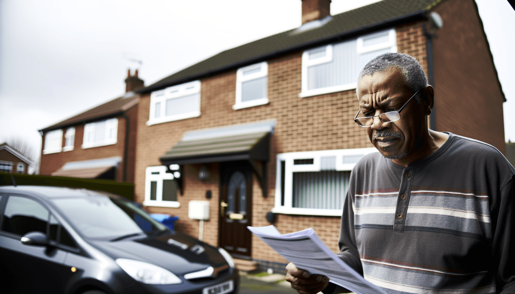 UK homeowner frustrated by high energy bills and rising heating costs